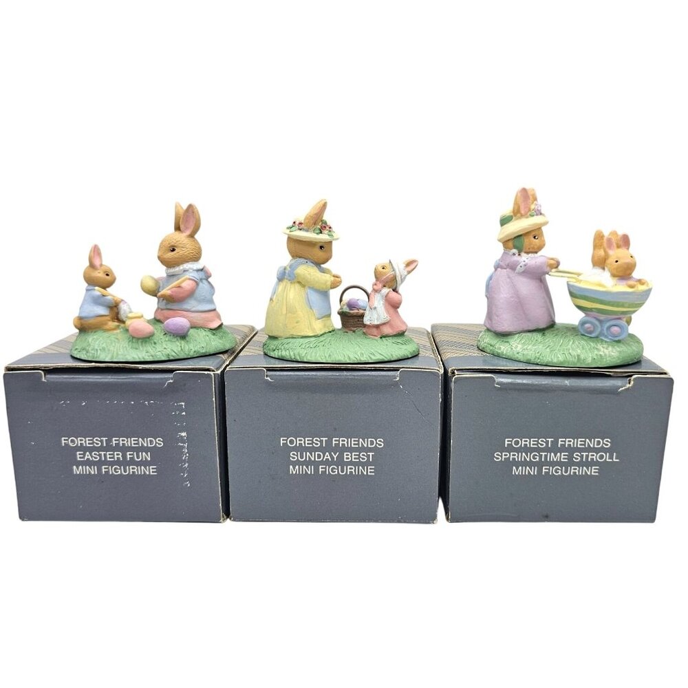 Forest Friends Mini Figurines Easter Fun Sunday Best Springtime Stroll Avon